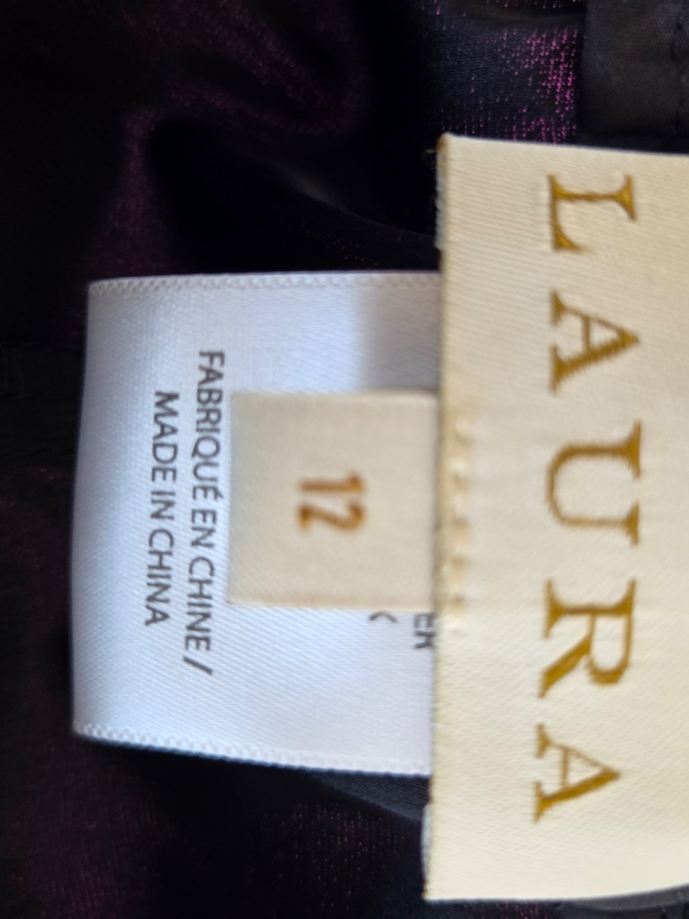 NWT Laura wide leg black trousers/pants women's 12 flat front corporate girlie - Picture 8 of 8